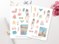 Preview: Mädchen Sommer Sticker Set